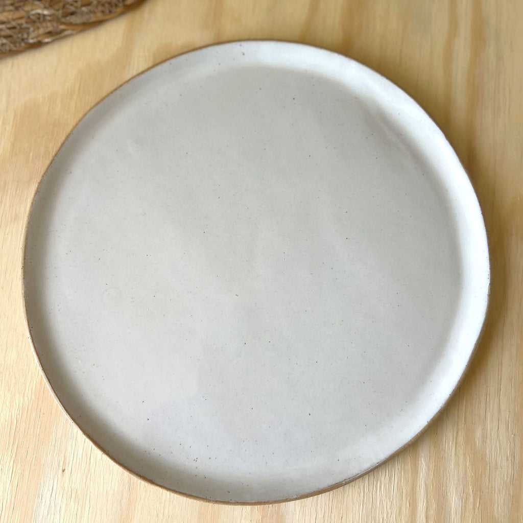 White Hand-Formed Plates - Large 26.5cm